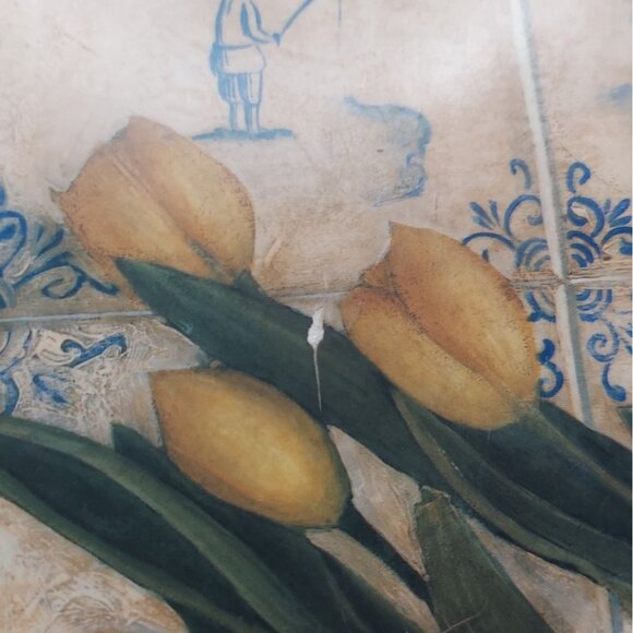 Pimpernel Yellow Tulips Placemats Set Of 4 Cork Backs Table Art England - Picture 11 of 11